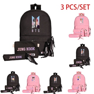 Jung kook printed bts pink bag, baby bag, college bags girls, bags