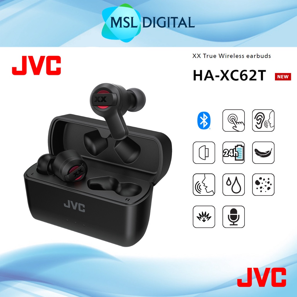 JVC HA-XC62T XX True Wireless earbuds Extreme Deep Bass IP55