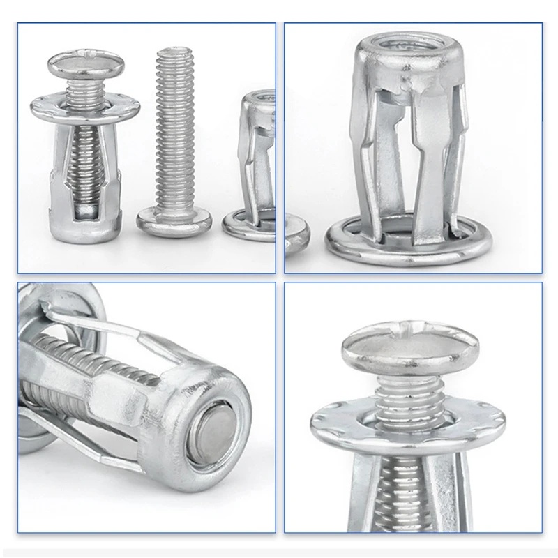 4 Pcs M4 M5 M6 M8 Petal Rivet Nut Kit Car Number Plate Metal Clip Clamp ...
