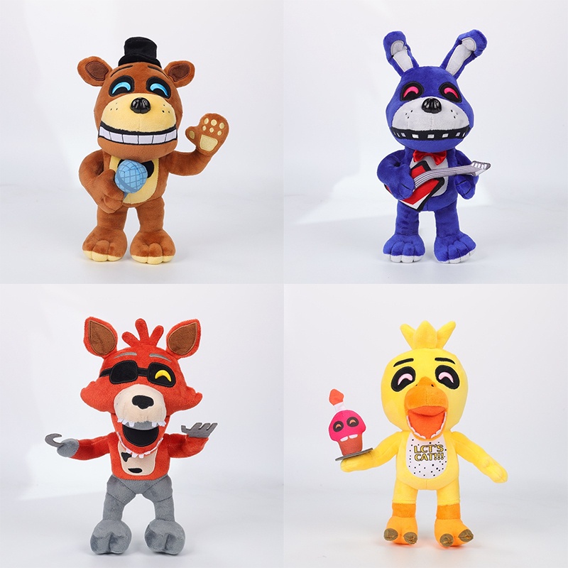 FNAF Movie Series Stuffed Plush Doll Brown Bear Freddy Microphone Freddy  Pirate Wolf Plush Toy Christmas Gift for Children