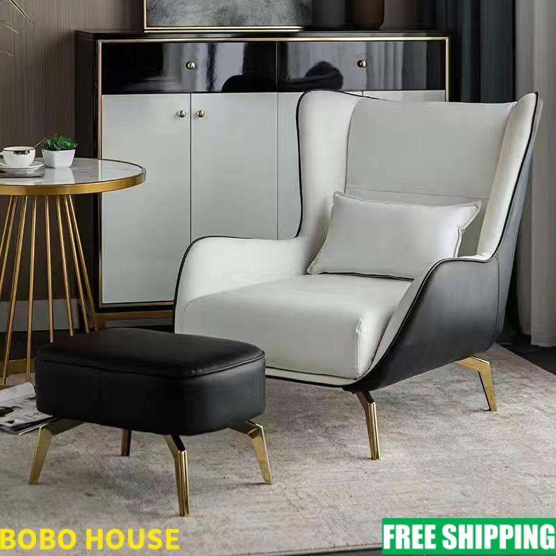 Houndstooth Influencer Lazy Sofa Single Chair Reclining Light Luxury ...