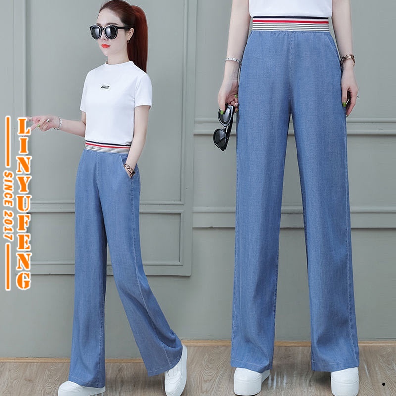 Stock in KL-085) LONG PANT Plus Size Women's Casual Mid Waist Long Elastic  Trousers office Pants