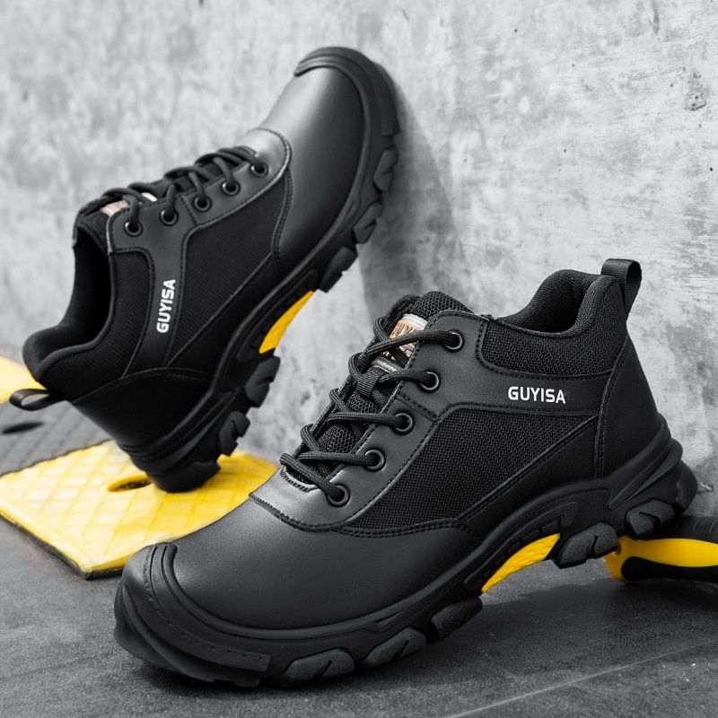 New Men's Safety Shoes HighTop Safety Boots Comfortable Work Shoes