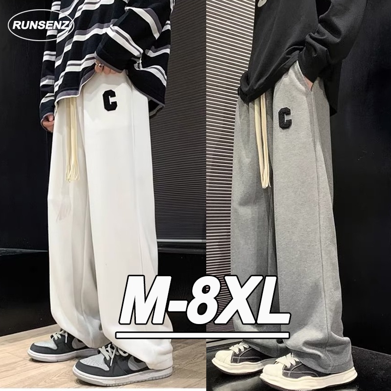 M8XL Korean Fashion Simple Sweatpants Men Plus Size Jogging Pants