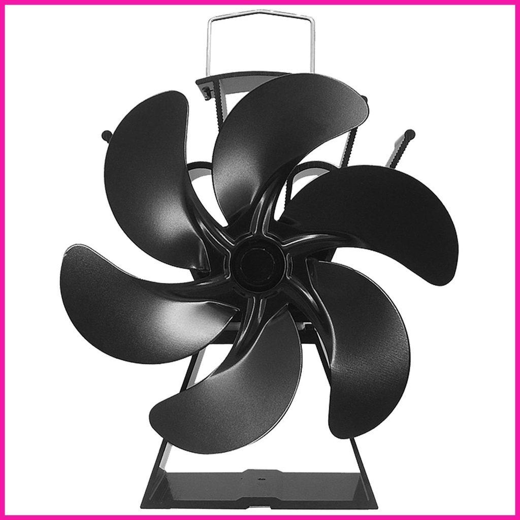 Fireplace Stove Fan Thermodynamic Fireplace Fan with 6Blade Non