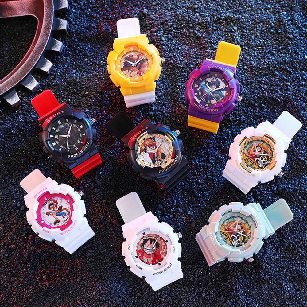 One Piece Luffy Kid s Watch Cartoon Boys and Girls Waterproof Watch Korean Version Simple Student Electronic Quartz Watch Gift for Kids Shopee Malaysia