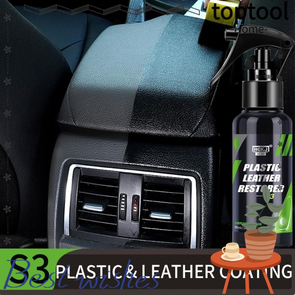 TOPTOOL Car Interior Plastic Leather Restorer, Quick Coat Refurbish Car