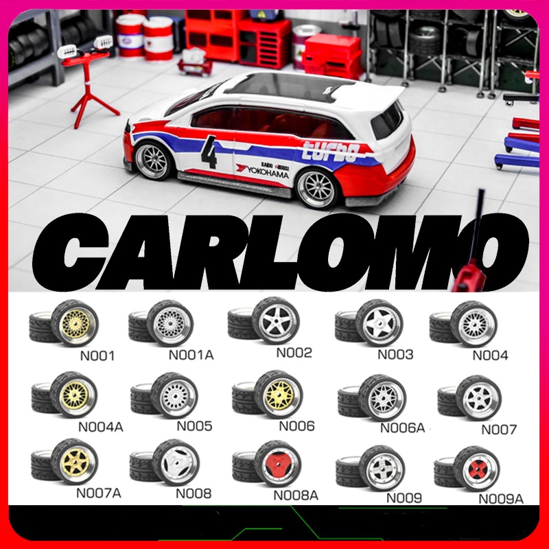 Carlomo 1/64 Wheels with Rubber Tires N-Class Part2 for Model Car ...