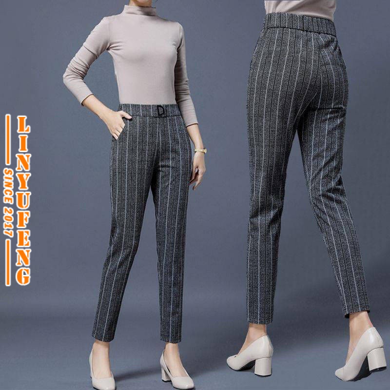 Plus Size M-3XL Long Harem Pants Women Casual Office Work Wear Korean Style High  Waist Casual Vintage High Waist Trousers Celana Seluar Perempuan Slack  Wanita Hitam Vintage Ready Stock Clothes Fashion Solid