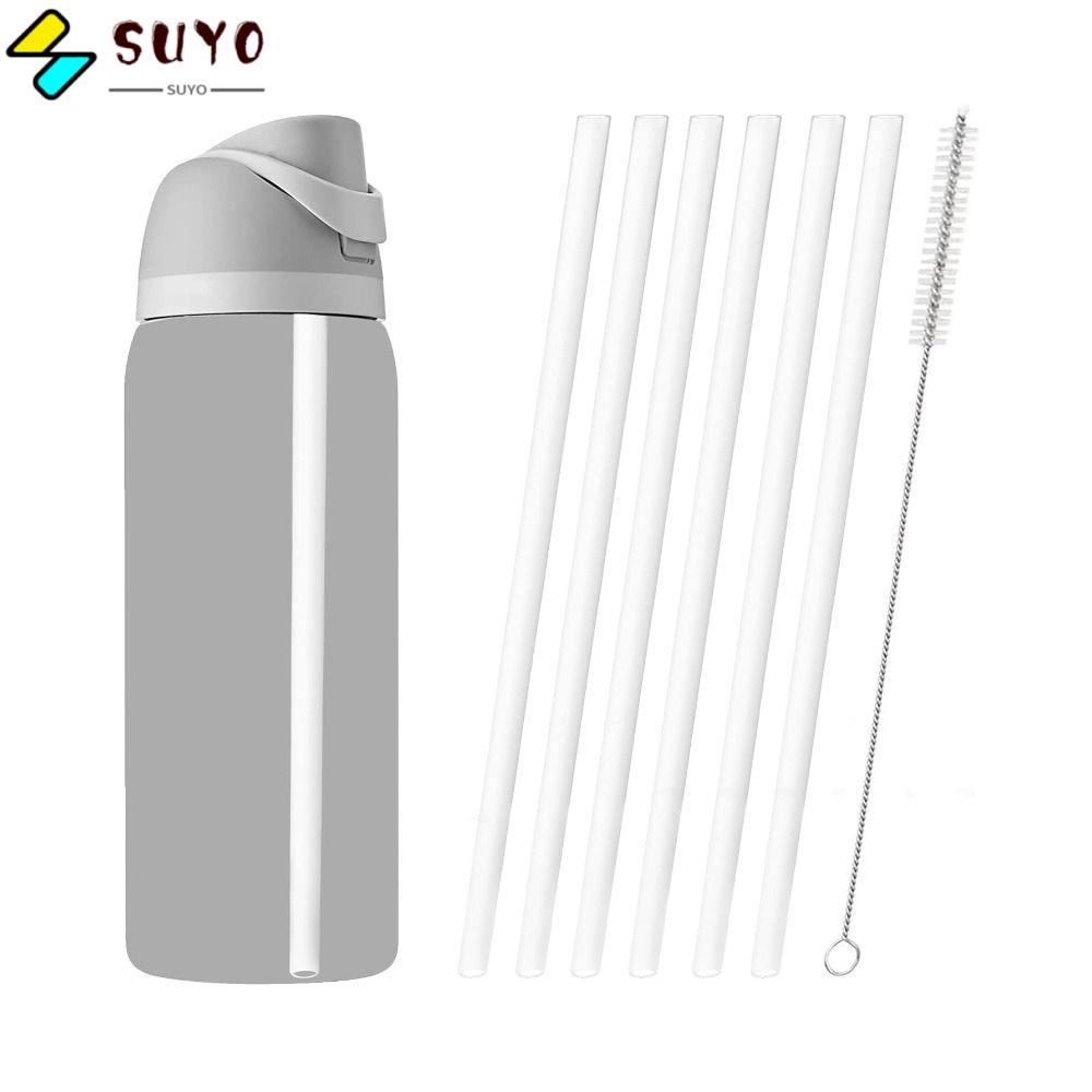 SUYO Bottle Straws, with Cleaning Brush BPAfree Replacement Straws