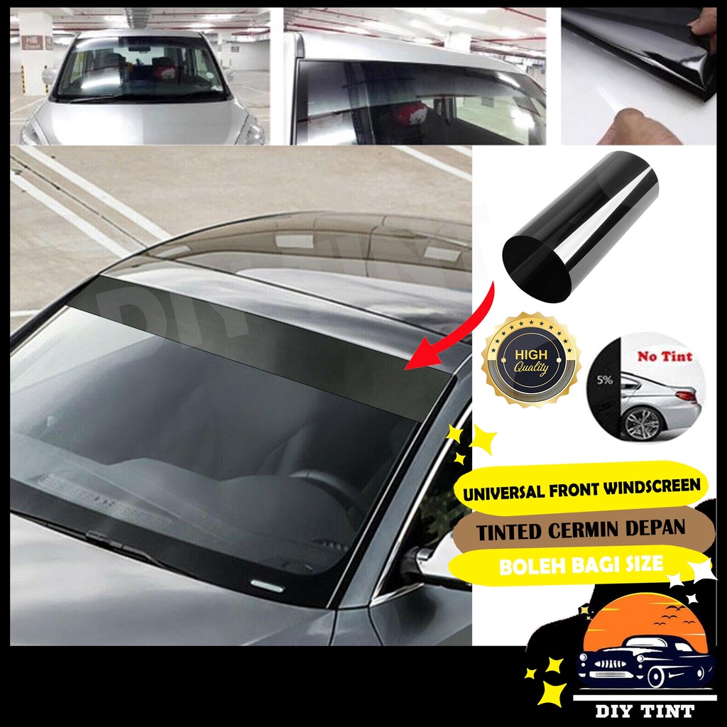Universal Front Car Windscreen Sticker Tint Tinted Front/Rear| Wira ...