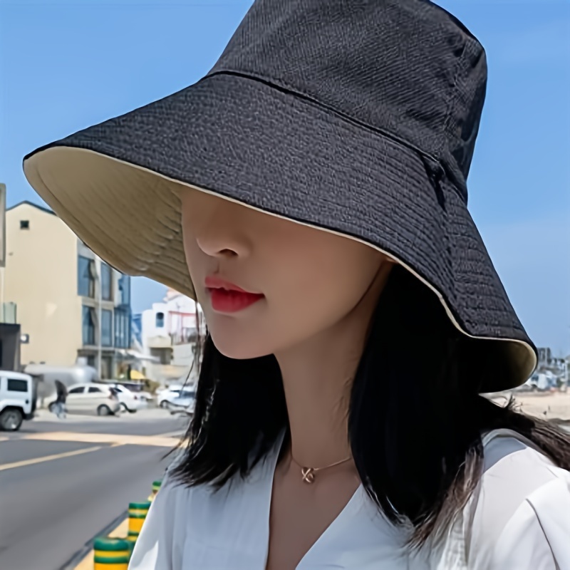 2 Cappelli A Secchiello Neri Unisex – Falda Larga UPF50, Protezione UV Per Pesca E Tempo Libero - Foto 5