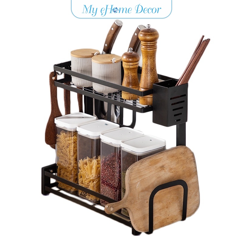 MEHD Seasoning spice storage rack multilayer kitchen tabletop easy ...
