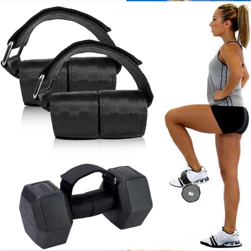 FAUSE 2PCS Adjustable Weight Dumbbell Ankle Straps, Tibialis Bar For Glute Workouts, Kickbacks