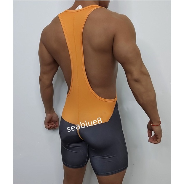 men's vest TAUWELL fitness clothes training clothing jumpsuit tight ...