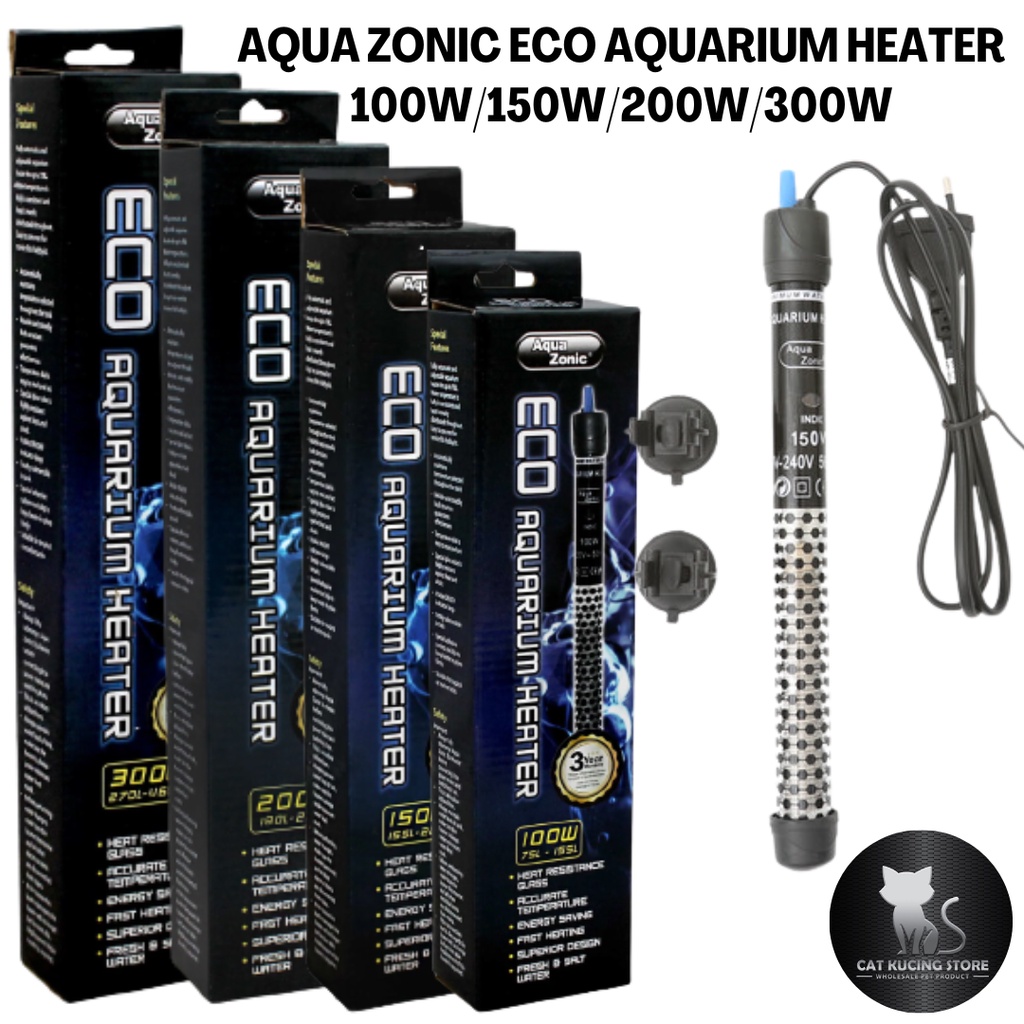 AQUA ZONIC Eco Thermostat Water Heater Aquarium Fish ( 100W /150W