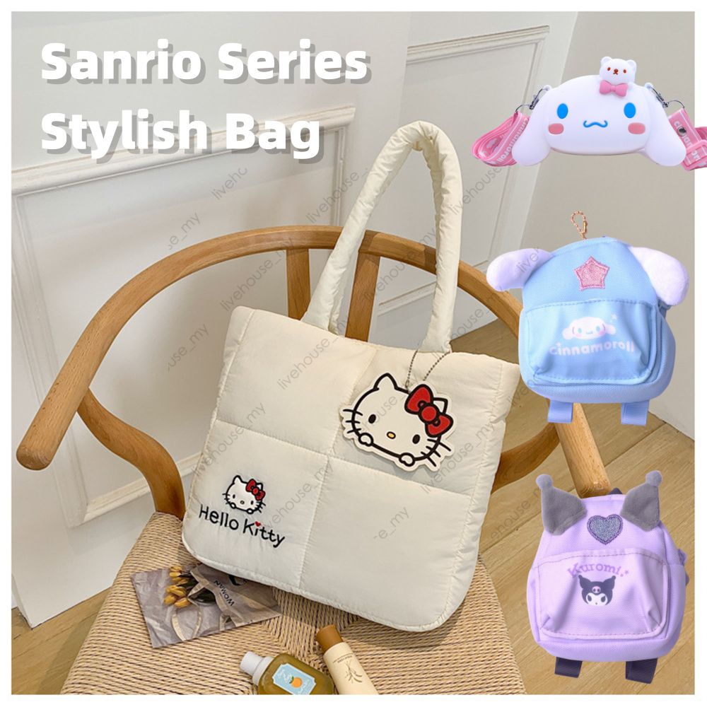 Sanrio Hello Kitty Hand Bag Kawaii Kuromi My Melody Cute Anime Tole Bag ...
