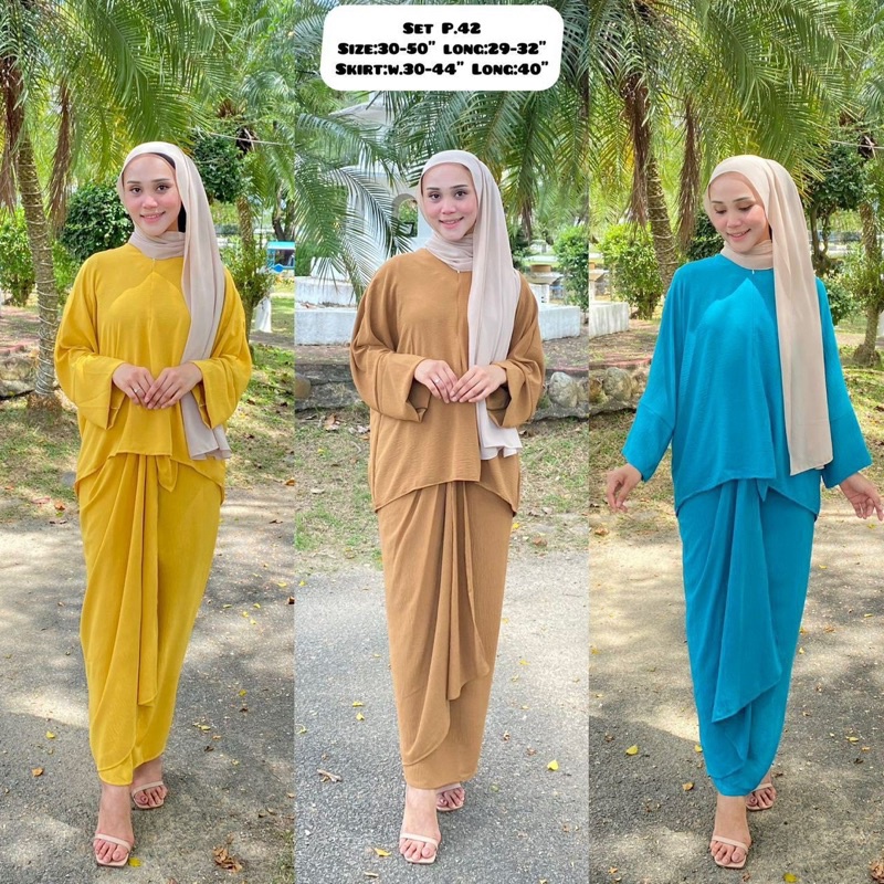 🔥SET RAYA🔥BAJU SET BAJU RAYA IRONLESS READY STOCK | Shopee Malaysia