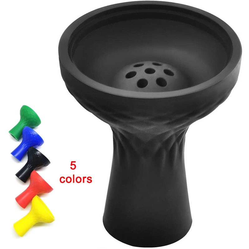 Silicone Hookah Bowl 7 Hole Silicon GEL Hookha Head Multi Flavor Holder