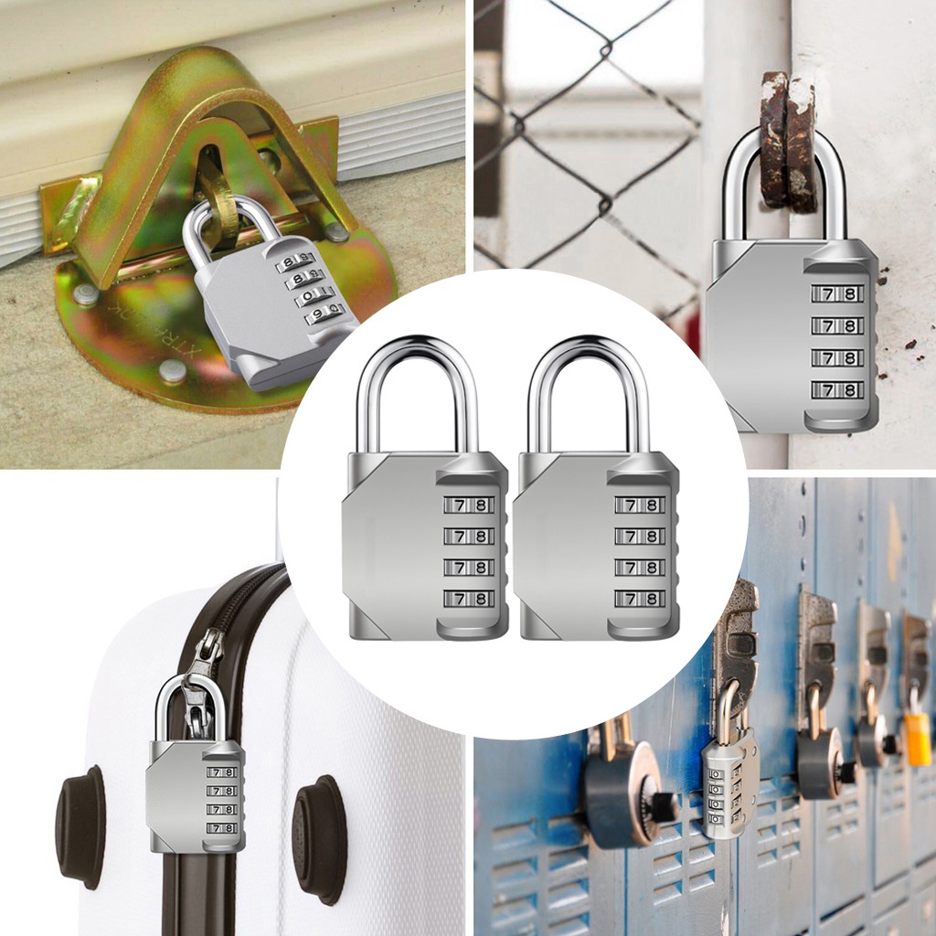 4 Digit Combination Padlock Set for Sports Locker and Toolbox