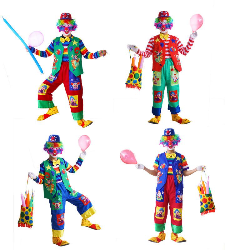 万圣节小丑服装成人男女化妆舞会cos魔术表演演出套装装扮衣服halloween Clown Costume Adult Male And Female Makeup Ball20230925