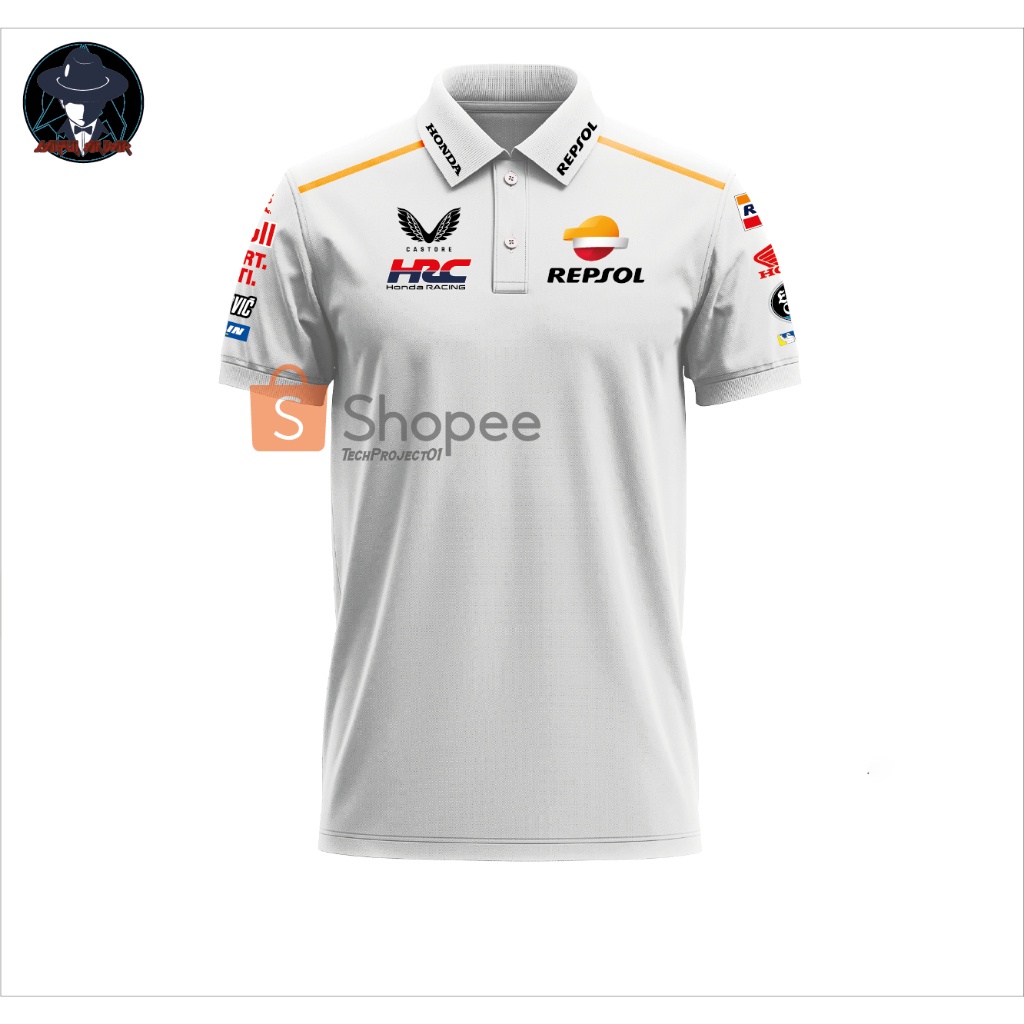 Repsol Honda Team Polo Shirt 2023 MotoGP Polo Racing Racing Marc Marquez Best Quality Shopee Malaysia