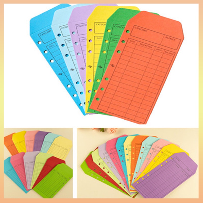 12Pcs Budget Envelopes Cardstock Cash Envelope Colored Budget Sheets