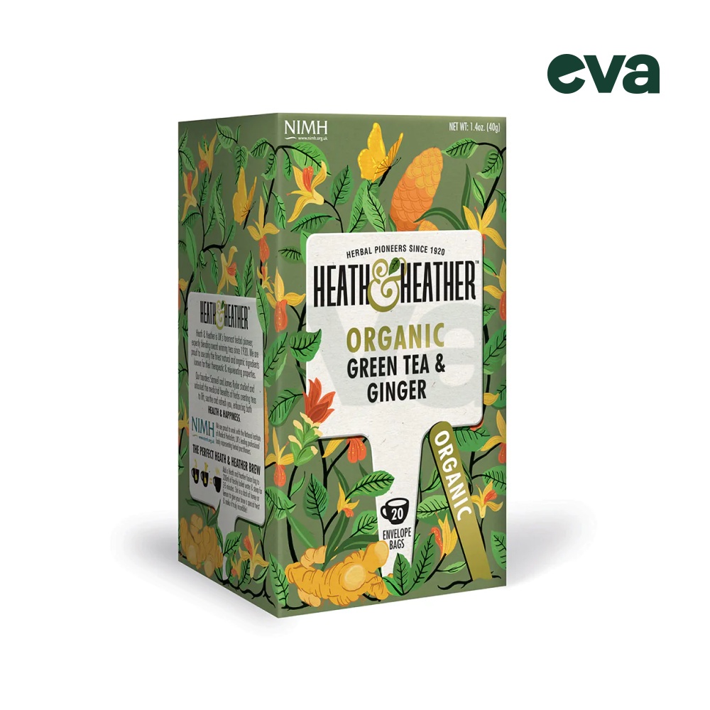 (UK MADE) HEATH & HEATHER ORGANIC GREEN TEA & GINGER 20 BAGS | Shopee ...