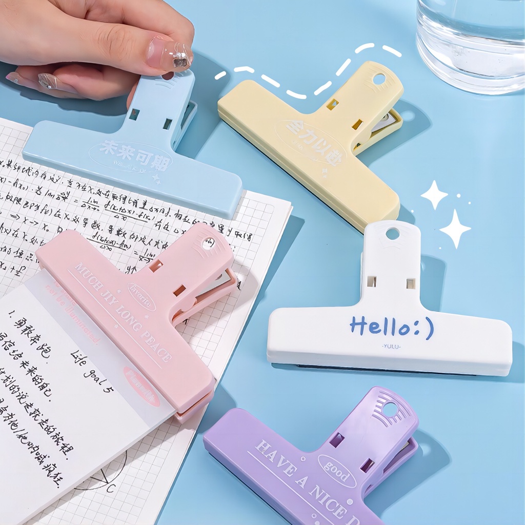 Printed Long Tail Clip Magnetic Clip Color Magnetic Bill Clip Student ...