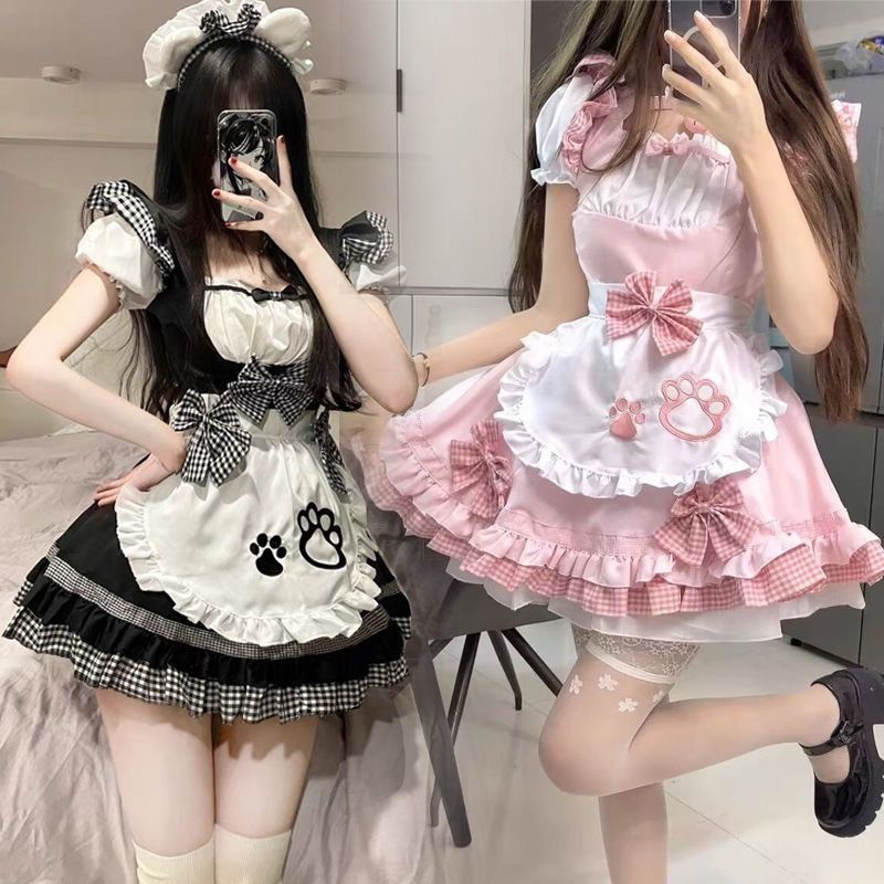 Maid cosplay Kawaii Uniform Skirt Pure Desire Style Maid cos Maid Soft ...