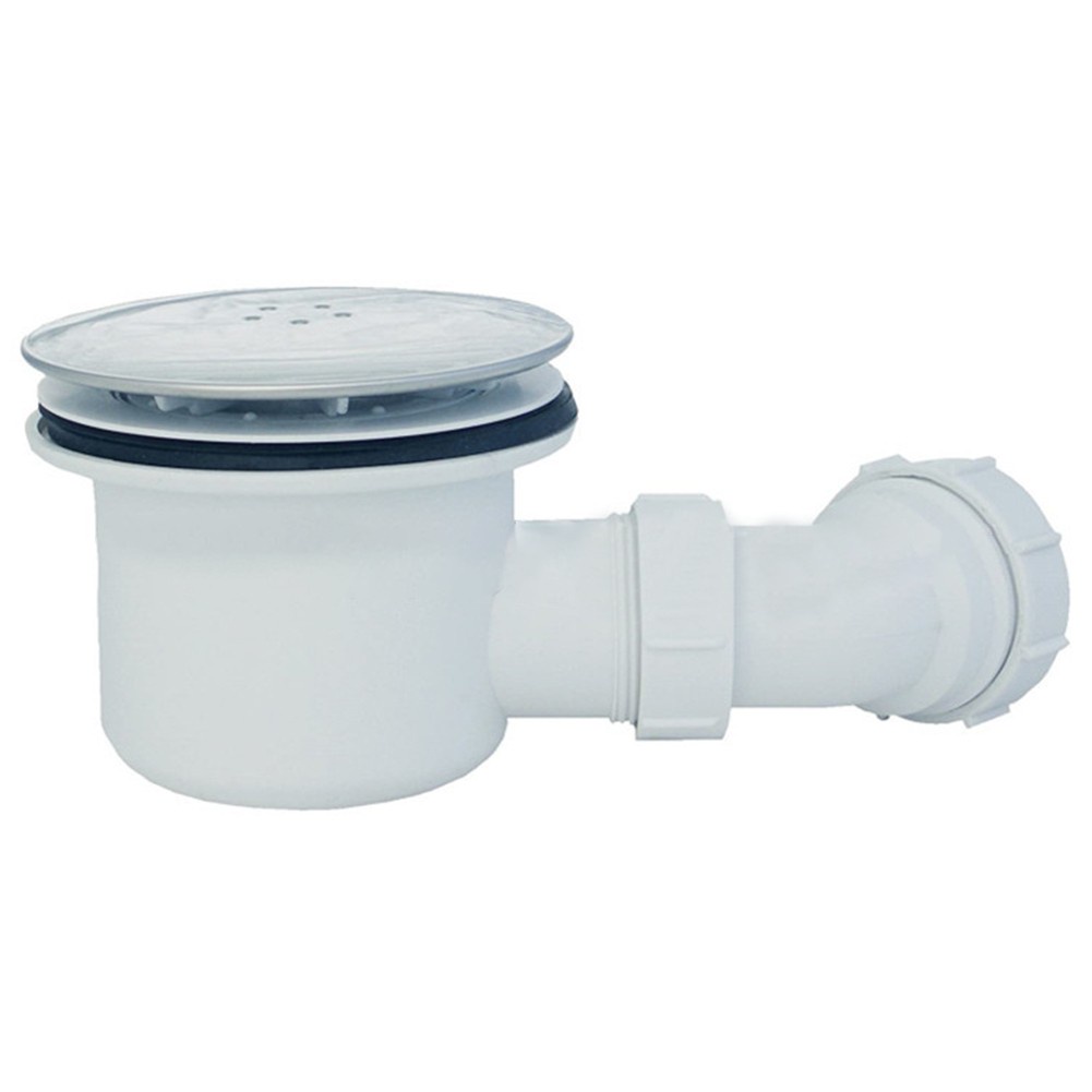 【QUMMAL】Flow Fast Shower Tray Waste Trap Chrome Vented Dome Cover Tray