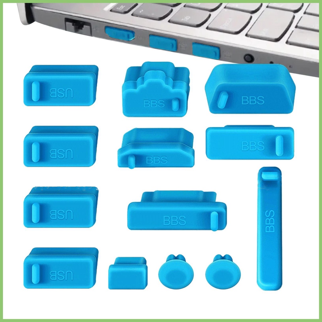 USB C Dust Plug 13pcs Silicone Anti Dust Cover Laptop Port Protection