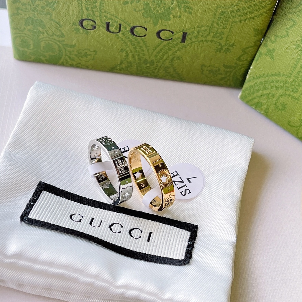 Gucci Ring for Women Cool Simple Korean Style Letter Double GG