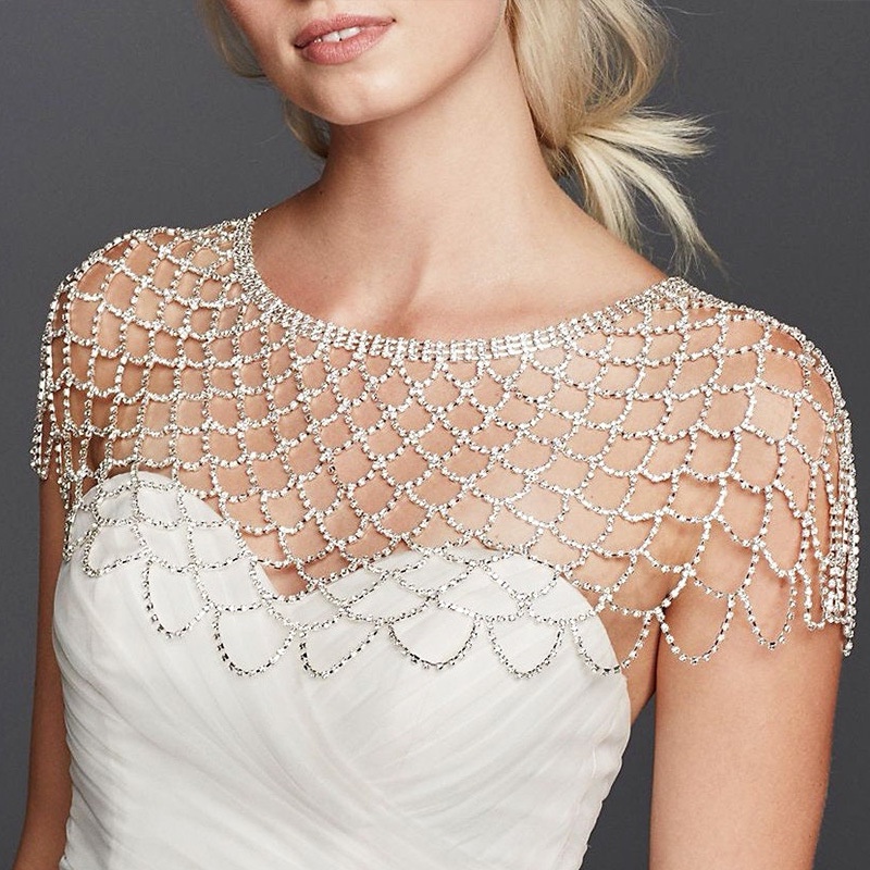Luxury tassel shoulder chain bridal jewelry in Europe and America ...