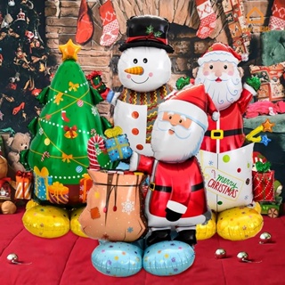 5*Christmas Balloons Santa Claus Snowman Xmas Gift Aluminum Foil New Year  Decor