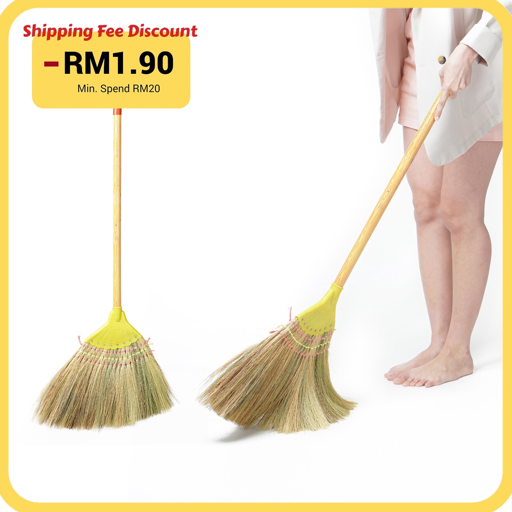 Penyapu Jerami Buluh Penyapu Lantai Paddy Broom Straw Broom Sweeper