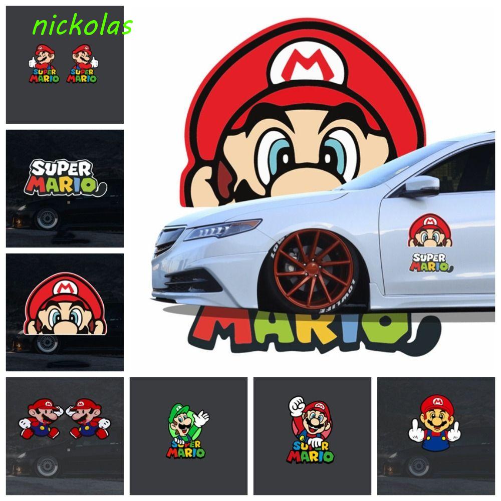 NICKOLAS Super Mario Car Decal, Waterproof Super Mary Super Mario