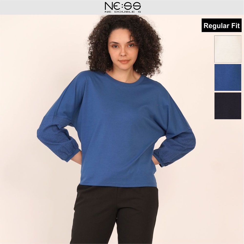 Double Take Sequin Round Neck Long Sleeve Sweatshirt main image 0