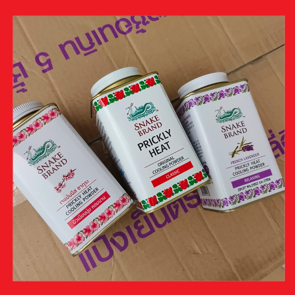 Snake Brand Classic Lavender Prickly Heat Cooling Powder 140g 蛇标泰国爽身粉 ...