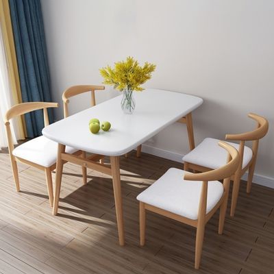 Simple Nordic modern dining table and chair combination milk tea shop ...