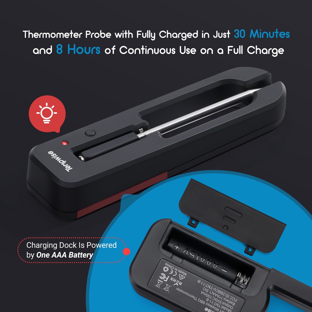 INKBIRD Tempwise TNT-11-B Wire-free Bluetooth Thermometer Digital ...