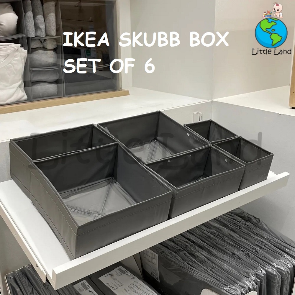 IKEA SKUBB Box set of 6 / Cabinet Organizer Box / Clothes Sorting Box ...