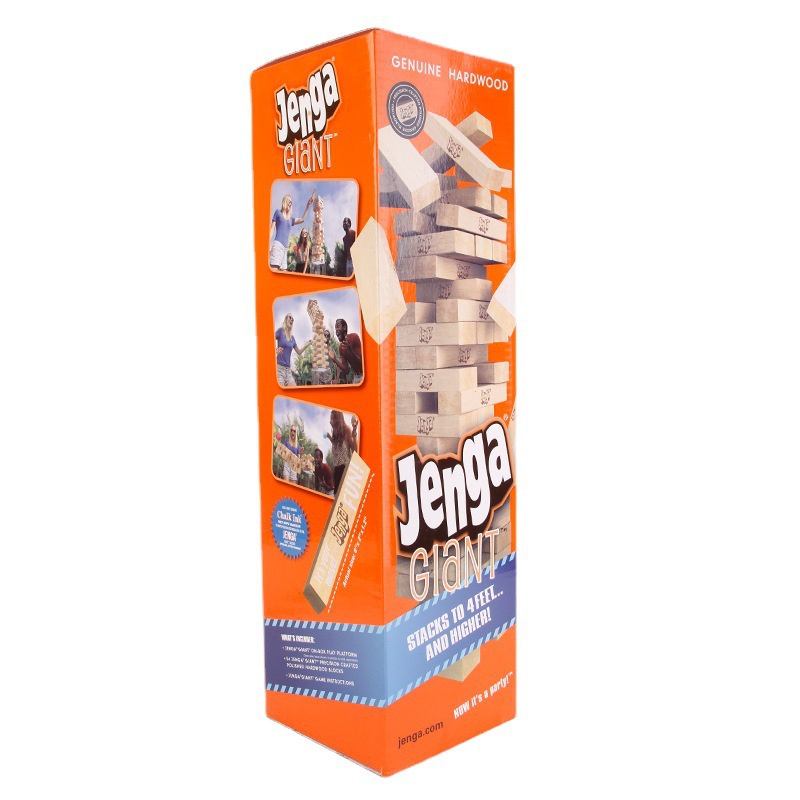 Jenga GIANT Genuine Hardwood Game (Stacks to 4+ feet. Ages 8+)