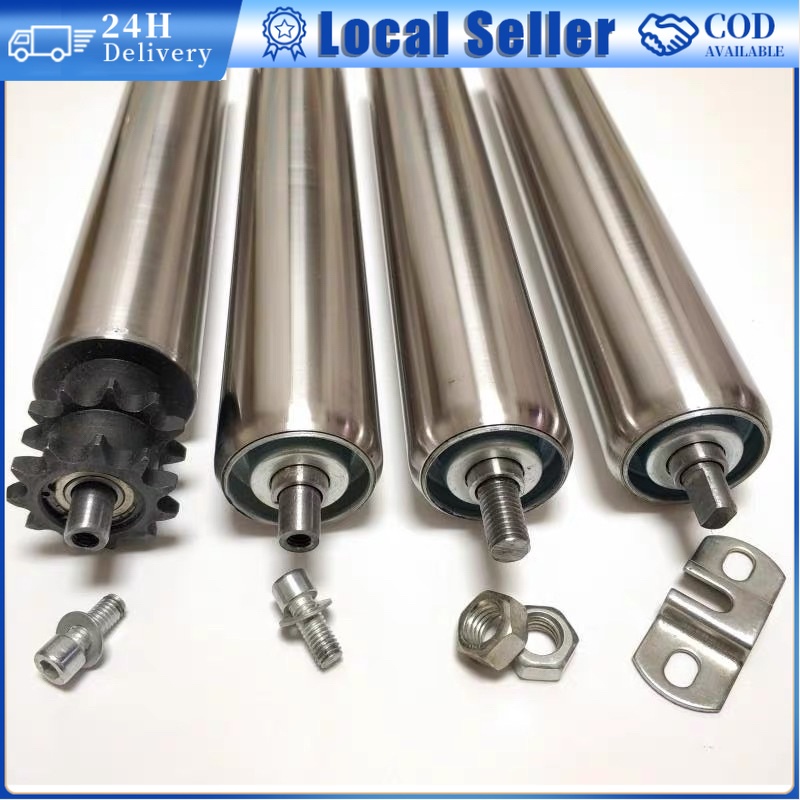 25mm x 300mm Conveyor Roller Assembly Line Carboon Steel Bearing Indoor