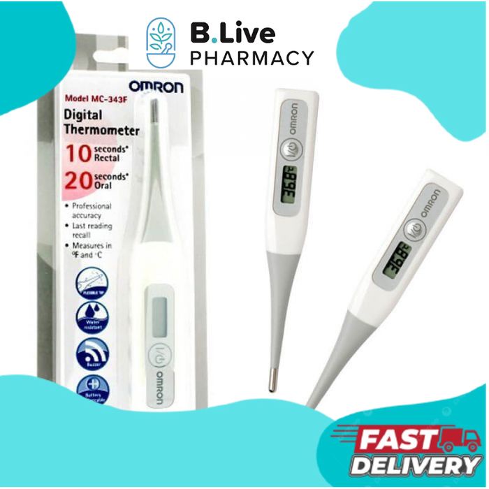 OMRON Digital THERMOMETER MC343F Flexi Tips with cover Shopee Malaysia