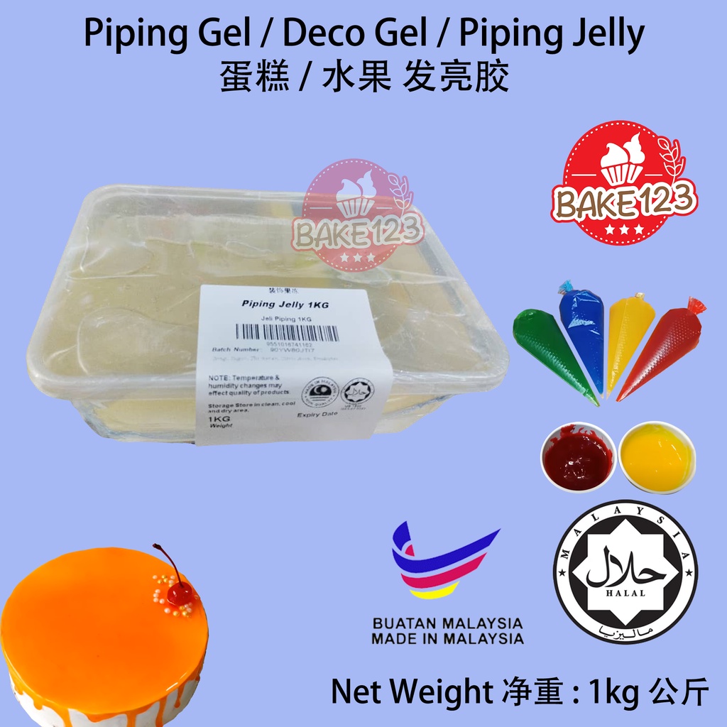 Piping Deco Gel / Mirror Glaze 1kg / Piping Jelly Fruits Glazing Sapuan