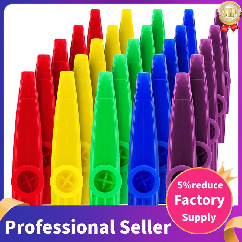 25 Pack Plastic Kazoos Musical Instruments with Kazoo Flute Diaphragms
