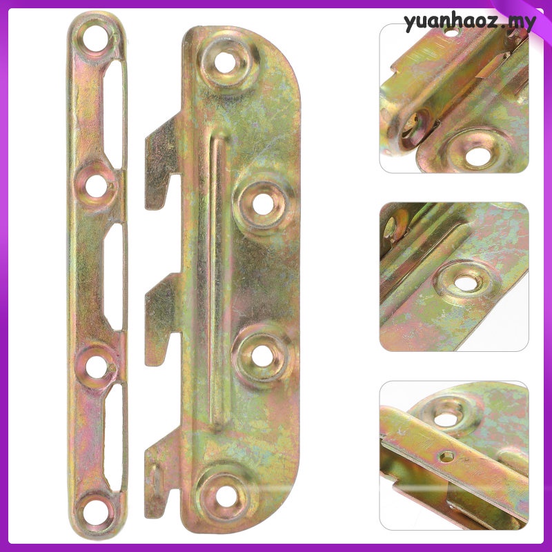 Bed Rail Bracket 4 Sets Fittings Frame Connectors Metal Brackets