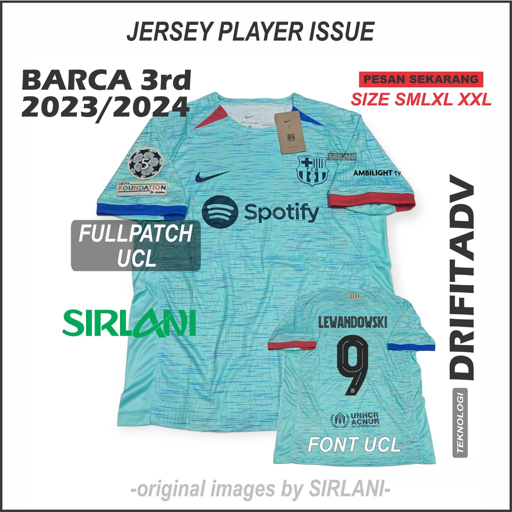 Barca JERSEY 3rd PLAYER ISSUE 2023 2024 BARCELONA Soccer JERSEY 3rd Pi 23 24 Shopee Malaysia