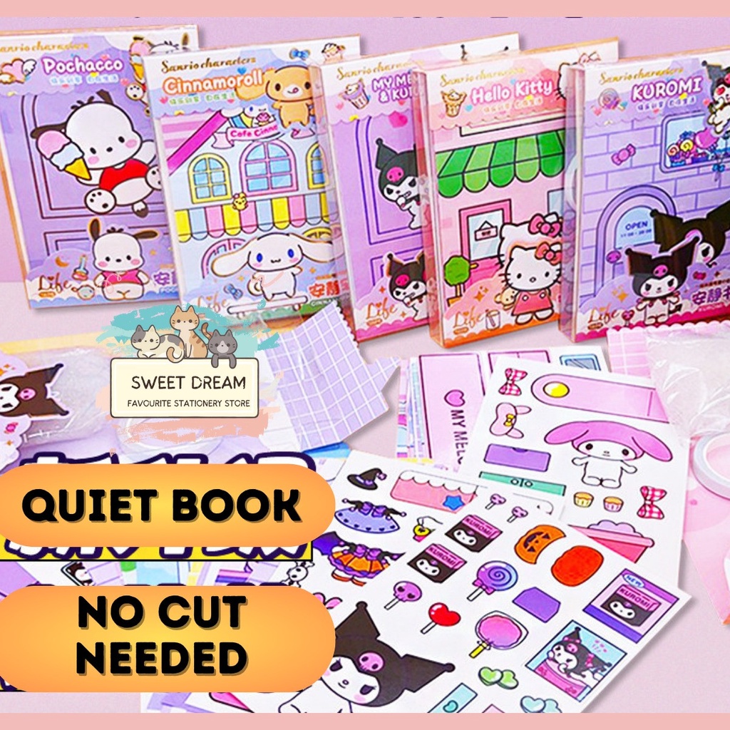 DIY SANRIO Kuromi Book Children's Gift Cartoon Melody Creative Quiet ...